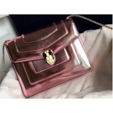 Bvlgari Schutzhülle Serpenti Forever 20 cm Metallic-Kalbsleder Rosenquarz