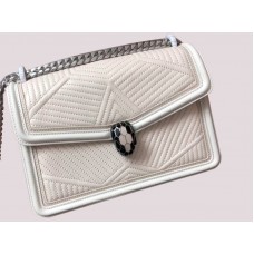 Bvlgari Serpenti Forever Schultertasche Weiß