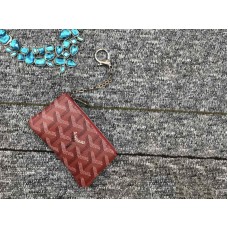 Goyard Geldbörsen-Schlüsselanhänger, Burgunderrot