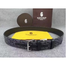 Goyard Chevron Goyardine Ledergürtel Grau