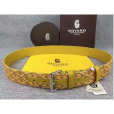 Goyard Chevron Goyardine Ledergürtel Gelb