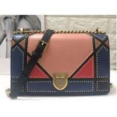 Große Dior Diorama Tasche in mehrfarbigem Patchwork-Design