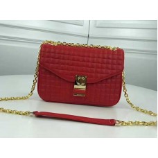 Celine Medium C Bag aus gestepptem Kalbsleder, Rot