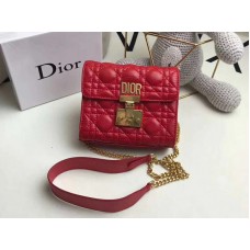 Dior Dioraddict Mini-Lammledertasche Rot