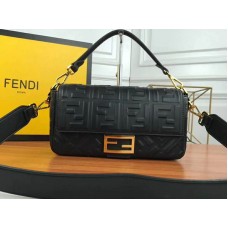 Fendi Baguette Lammleder Schwarz
