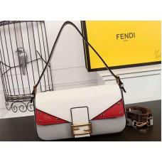 Fendi Baguette FF Umhängetasche Rot Weiß