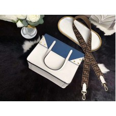Fendi Medium Flip Regular Ledertasche Blau