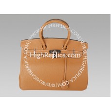 Hermès Birkin 35 cm, Togo-Leder, Braun/Gold
