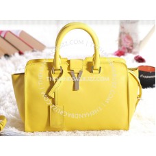 Yves Saint Laurent Cabas Chyc Original Leder-Tote, Zitronengelb