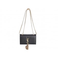 Yves Saint Laurent Mini Monogram Tasche aus original schwarzem Leder