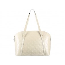 Louis Vuitton Monogram Vernis Avalon Schultertasche mit Reißverschluss, Beige