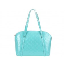 Louis Vuitton Monogram Vernis Avalon Schultertasche mit Reißverschluss, Türkis