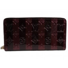 Louis Vuitton Monogram Vernis Stripes Zippy Wallet Amarante Ray