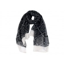 Louis Vuitton Monogram-Schal mit Blumenmuster und Perforationseffekt, Schwarz