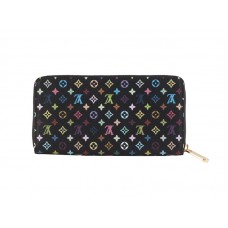 Louis Vuitton Monogram Multicolore Schwarze Zippy Geldbörse Grenade