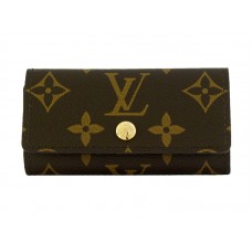 Louis Vuitton Monogram 4-Schlüsselanhänger, floral, Grün