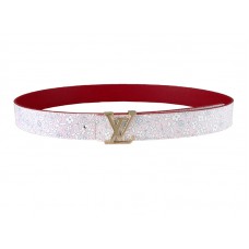 Louis Vuitton Gürtel mit Blumenmuster in Rosa