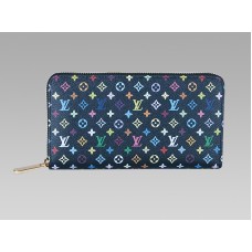 Louis Vuitton Monogram Multicolore Zippy Geldbörse Schwarz