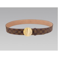 Louis Vuitton 1904 Damier Gürtel mit goldener Schnalle
