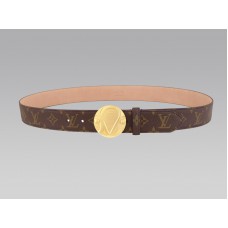 Louis Vuitton 1904 Monogram-Gürtel mit goldener Schnalle