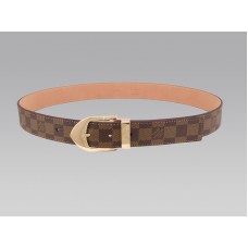 Louis Vuitton Damier Gürtel mit goldener Schnalle