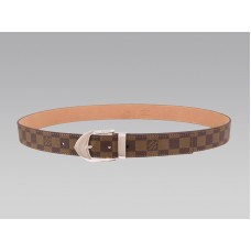 Louis Vuitton Damier Gürtel mit silberner Schnalle