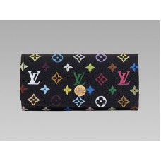 Louis Vuitton Monogram Multicolore Schwarzer 4-Schlüsselanhänger Granate