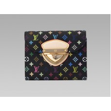 Louis Vuitton Monogram Multicolore Schwarze Koala Geldbörse Granate
