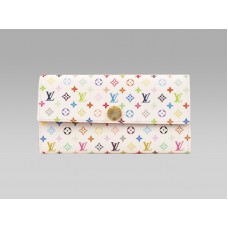 Louis Vuitton Monogram Multicolore Weiße Sarah Geldbörse Grenade
