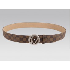 Louis Vuitton 1904 Damier Gürtel mit silberner Schnalle