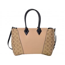Louis Vuitton W Bag Pm Cuir Orferre Körper und Veau Cachemire Seiten Beige