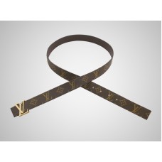 Louis Vuitton Monogramm-Gürtel mit Initialen und goldener Schnalle