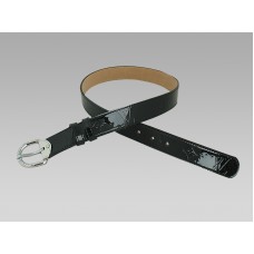 Louis Vuitton Monogram Vernis Gürtel, schwarz, mit silberner Schnalle