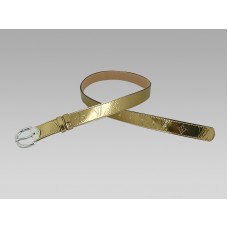 Louis Vuitton Monogram Vernis Goldgürtel mit silberner Schnalle