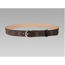 Louis Vuitton Klassischer Monogram-Gürtel mit goldener Schnalle