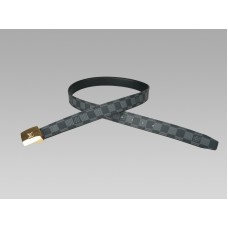 Louis Vuitton Cut Damier Graphitgürtel mit goldener Schnalle