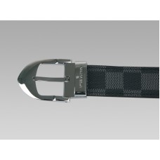 Louis Vuitton Damier Graphite Classic Gürtel mit silberner Schnalle