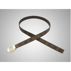 Louis Vuitton Monogram Ellipse Gürtel mit goldener Schnalle