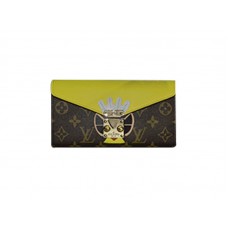 Louis Vuitton Monogram Tribal Mask Sarah Geldbörse Gelb