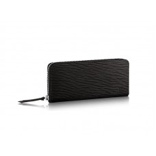 Louis Vuitton Epi Leder Clemence Portemonnaie Noir