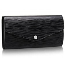 Louis Vuitton Epi Leder Sarah Geldbörse Schwarz