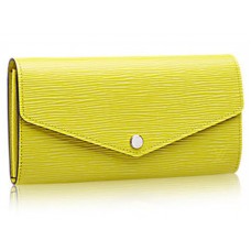 Louis Vuitton Epi Leder Sarah Brieftasche Pistazien