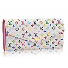 Louis Vuitton Sarah Geldbörse, mehrfarbig, Weiß