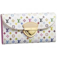 Louis Vuitton Multicolore Weiße Eugenie Geldbörse Rosa
