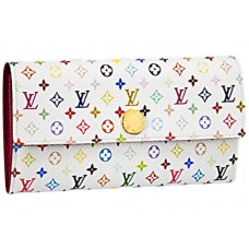 Louis Vuitton Mehrfarbige weiße Sarah-Geldbörse Eglantine