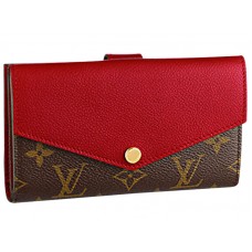 Louis Vuitton Monogram Pallas Kompakt-Geldbörse Kirsche