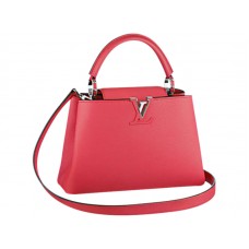 Louis Vuitton Capucines BB Tasche Litschi-Rosa