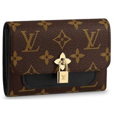 Louis Vuitton Monogram Canvas Flower Kompakt-Geldbörse Schwarz m62578