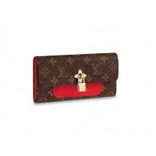 Louis Vuitton-Monogramm-Leinwand-Blumen-Geldbörse Coquelicot m62566
