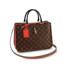 Louis Vuitton Millefeuille Monogramm Leinwand Schwarz Rot m44254